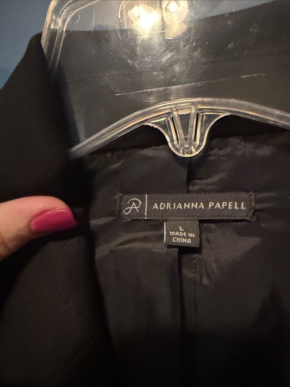 Adrianna Papell Black Single-Button Women's Blazer - Picture 3 of 3